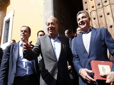 Carlos Slim se reúne con Tony Gali en Puebla