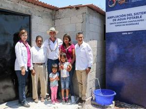 Tony Gali inaugura ampliación del sistema de agua potable en la Mixteca