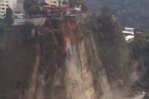 VIDEOS: Se deslava cerro en la exclusiva zona de Santa Fe del DF