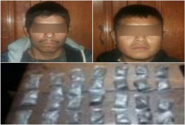 Narcomenudistas fueron detenidos en Hueytamalco