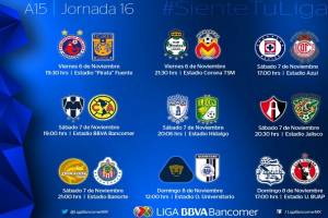 Liga MX: Conoce el calendario de la Jornada 16 del Apertura 2015