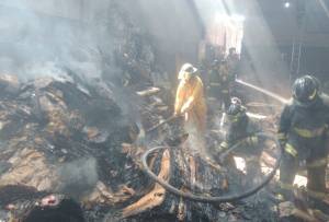 Incendio consumió almacén de reciclaje en la colonia San Rafael Oriente