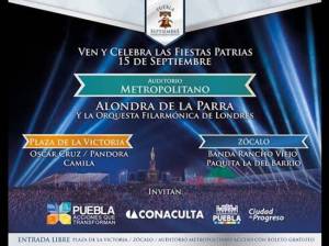 Conoce el programa de las Fiestas Patrias en Puebla
