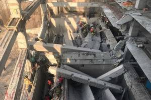 Se desploma estacionamiento en construcción en CDMX; 6 muertos