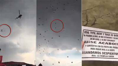 Empresa se deslinda de narcovolanteo desde helicóptero en Texcoco