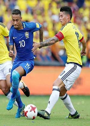 Colombia y Brasil empataron por la mínima diferencia