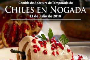 Apertura de Temporada de Chiles en Nogada 2018, el 13 de julio