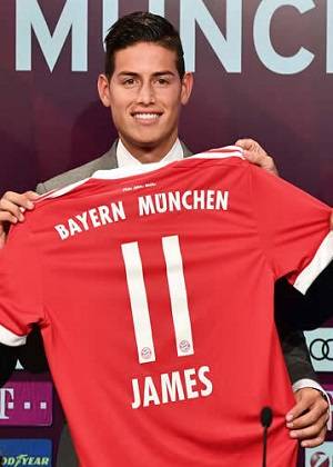 James Rodríguez fue presentado con el Bayern Munich