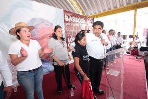 Barbosa hizo campaña en el municipio de Piaxtla