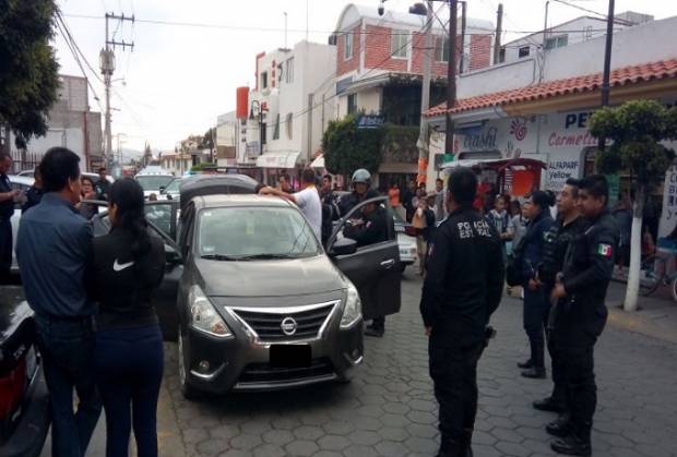 SSP y policía de San Andrés Cholula rescataron a chofer de Uber plagiado