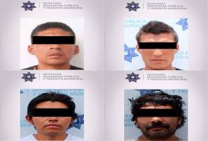 Cuatro asaltantes de transeúnte fueron detenidos por la policía de Puebla