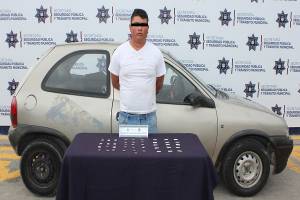 Policía capturó a sujeto con 28 dosis de cocaína en Los Héroes de Puebla
