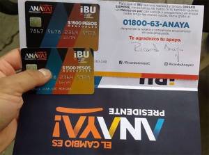 INE admite distribución de tarjetas de Anaya con 1500 pesos