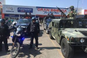 SSP, SSPTM y Sedena despliegan operativo contra saqueos en supermercados de Puebla