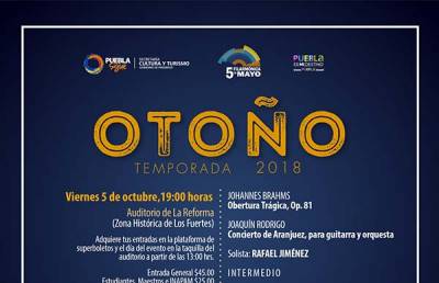 Filarmónica 5 de Mayo en Puebla inicia Temporada de Otoño 2018