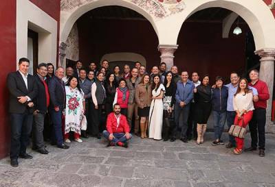 Jorge Estefan se reúne con liderazgos del PRI en Puebla capital