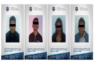Polícia de Puebla capturó a cuatro asaltantes de transeúntes