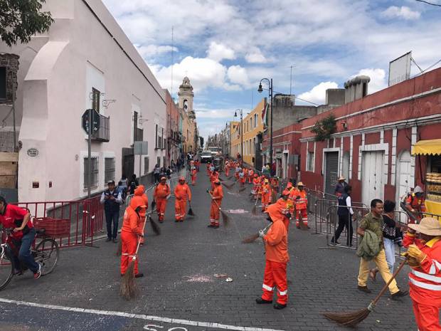 Puebla capital se mantiene limpia durante estas fiestas patrias