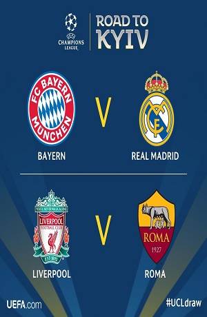 Champions League: Bayern vs Real Madrid y Liverpool vs AS Roma
