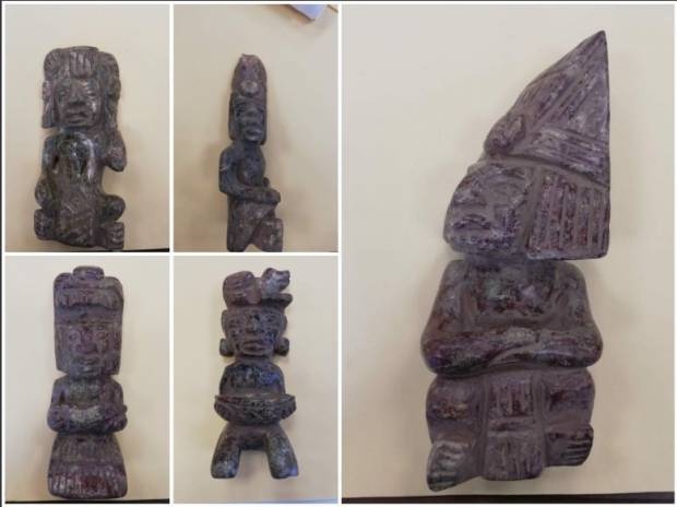 Recuperan 21 piezas arqueológicas robadas en Puebla; tres detenidos