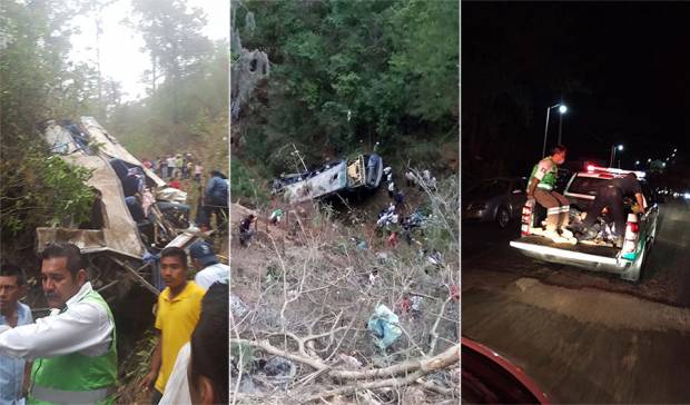 Suman 17 muertos y 30 heridos por accidente de autobús en Chiapas