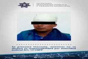 Presunto asaltante detenido en la colonia Belisario Domínguez, remitido al MP