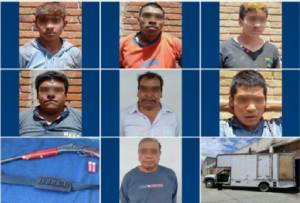 Ladrones de maquinaria fueron capturados en zona industrial de Huejotzingo