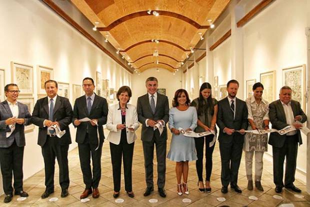 Inauguran exposición de obras de Toledo en Puebla
