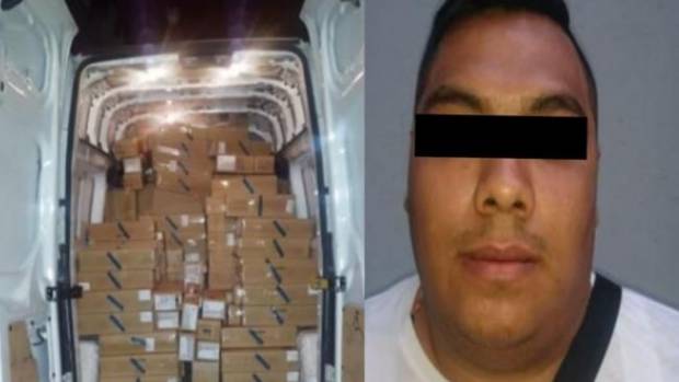 Cayó sujeto con 2 mil 780 iPhone robados en Puebla