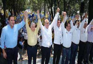 Tony Gali y Moreno Valle acuden a mitin del candidato del PAN-PRD en Nayarit