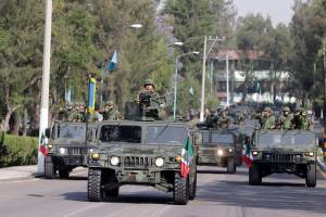 XXV Zona Militar realiza pase de revista para el Desfile del 5 de Mayo