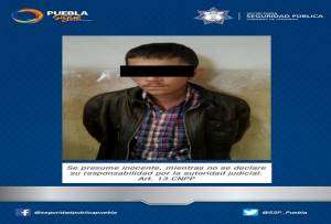 Policía de Puebla capturó a asaltante de negocio en la colonia Santa María