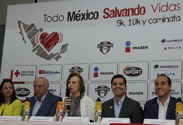 Cruz Roja Puebla se suma a la carrera &quot;Todo México Salvando Vidas&quot;