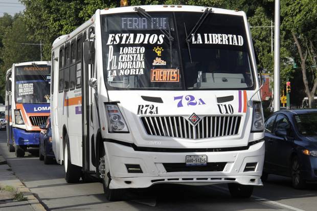 Las 10 rutas del transporte con más asaltos en Puebla