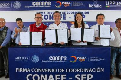 Tony Gali trabaja con Conafe por la calidad educativa en Puebla