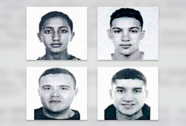 Estos son los 4 fugitivos identificados como autores del atentado en Barcelona