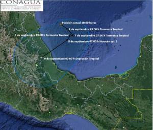 “Katia” tocará tierra como huracán, afectando a Puebla y Veracruz