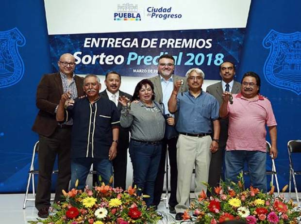 El Ayuntamiento de Puebla entregó premios a los ganadores del Sorteo Predial 2018