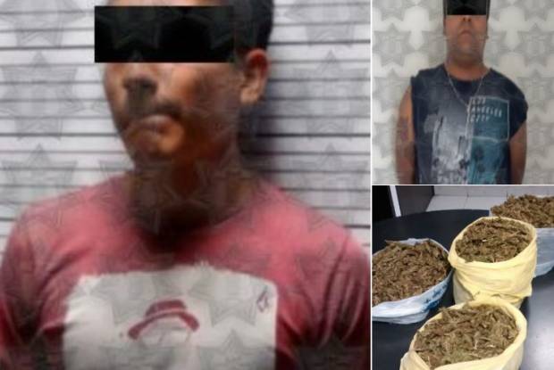 Caen dos narcomenudistas en el Parque Juárez; les decomisan 3 kilos de marihuana