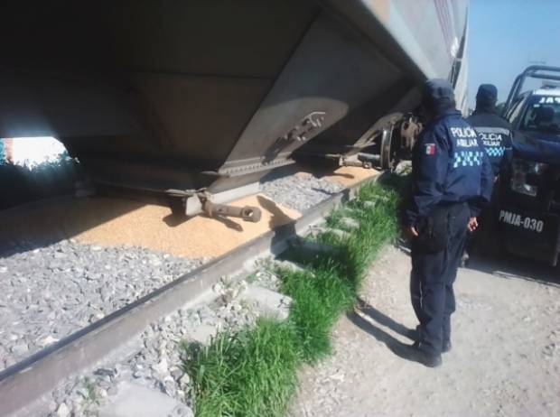 Frustran saqueo de tren cargado con granos en Xochimehuacan