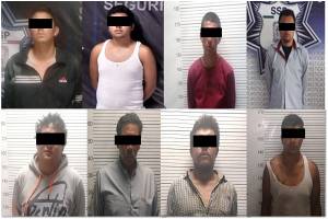 Cayeron ocho sujetos por delitos diversos en Puebla