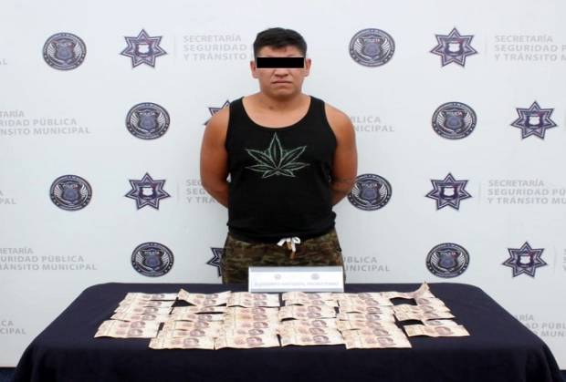 Atracó a cuentahabiente y policía lo capturó con 20 mil pesos en La Luz
