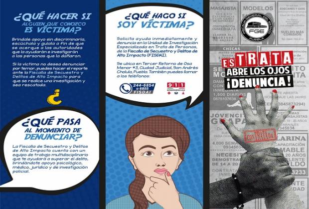 FGE presenta campaña contra la trata de personas en Puebla