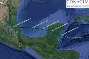 VIDEO: Posible recorrido de “Franklin” hacia Puebla, convertida en huracán
