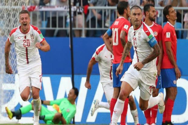 Costa Rica no pudo con Serbia y pierde 1-0