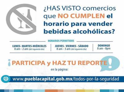 ¿Cómo reportar negocios que incumplan con la regulación de venta de alcohol en Puebla?