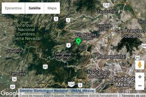 Registran sismo de magnitud 3.1 grados en el Estado de México