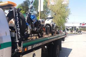 SSP realizó operativos de revisión a motocicletas tras asaltos en la Vía Atlixcáyotl