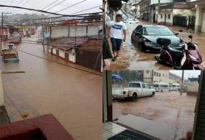 Depresión Tropical 13 causa severas inundaciones y socavones en la Sierra Norte de Puebla