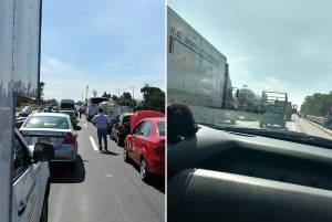Cierres por mantenimiento generan caos vial en autopista Puebla-Acatzingo